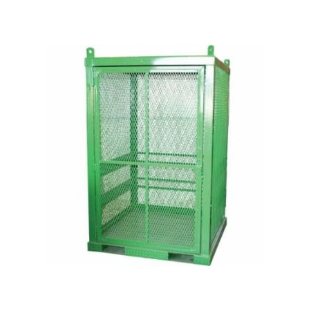 Saf-T-Cart Storage Series Cylinder Cage, Locking Door, (20) Hi-Pressure Cylinders 339-STS-20