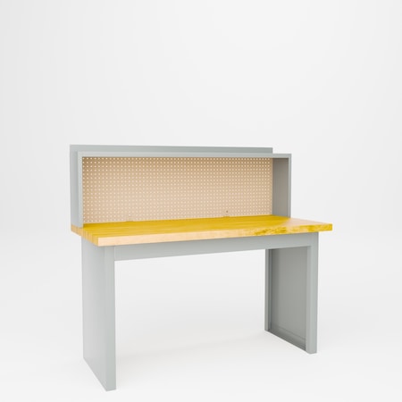 Pucel Solid Side Work Station, 60 in W x 30 in D x 33 in H, Light Blue EWB-3060-W