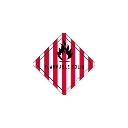 Bubblefast 4 x 4'' - ''Flammable Solid'' Labels BFDL5770