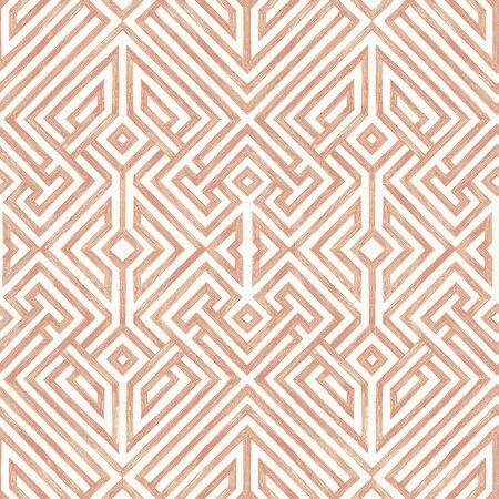 A-Street Prints Lyon Coral Geometric Key Wallpaper 4120-26848