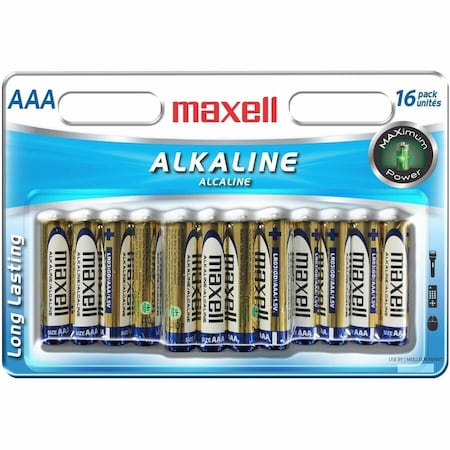Maxell LR03 723472 Battery - For Tool, Toy, Smoke Alarm, Flashlight - AAA - 16 / Pack 723472