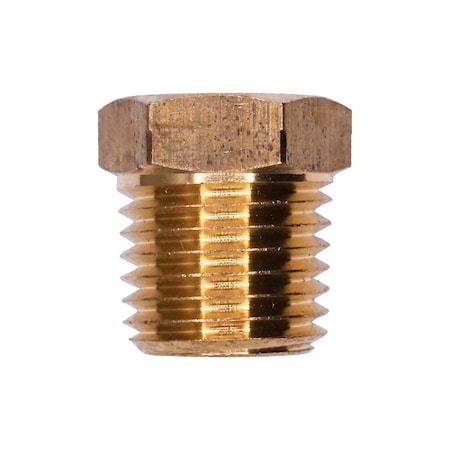 Auveco Brass Threaded Reducing Bushing 1/4in Exterior Threads 1/8in Interior Thread, 5PK 299