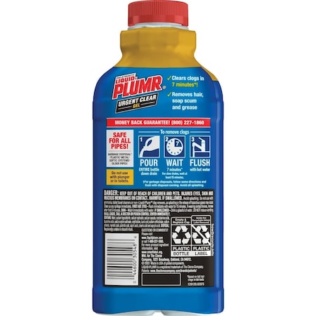 Liquid-Plumr Liquid Plumr Urgent Clear 17 Oz. Pro-Strength Liquid Drain Cleaner 30548
