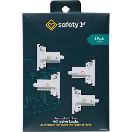 Safety 1St Secure-to-Explore Adhesive Locks, 4PK HS395