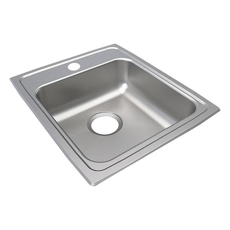 Just Manufacturing Bowl Drop-In Sink, 20"x17"x5", Gray SLADA2017A502-J