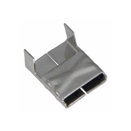 Band-It 316 Stainless Steel Clips, 5/8 in, Stainless Steel, 100PK 080-AE4559