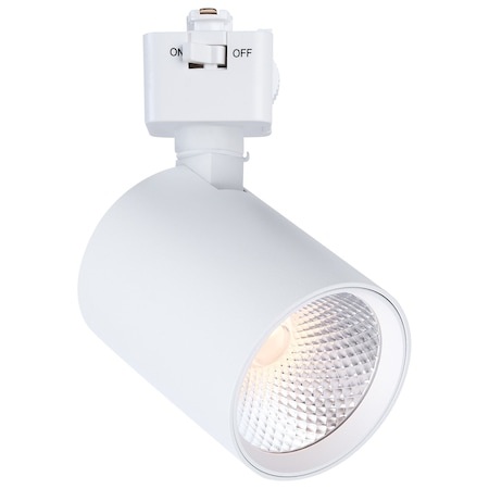Satco 8 Watt LED Track Head CCT Selectable Dim to Warm J Style 36 Degree Beam Angle 120 Volt White Round JH5061