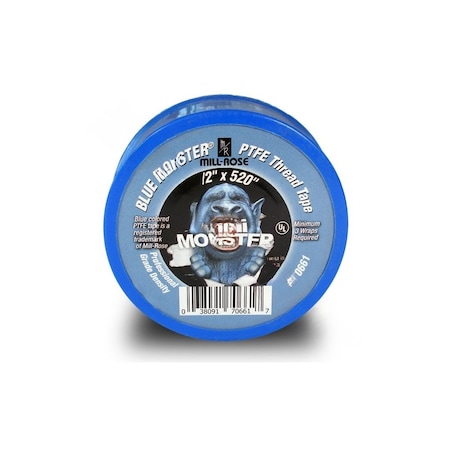 Mill Rose Thread Seal Tape Blue Monster Blue 1/2in W X 520in L Blue 70661