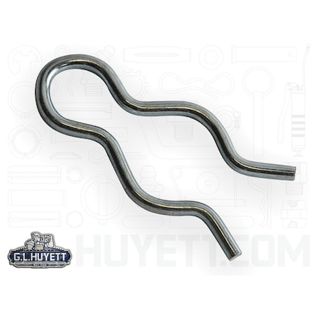 Huyett Hair Pin, Zinc Plated Spring Steel, 0.087 in Wire Dia x 1.500 in Length BPXZ-2308