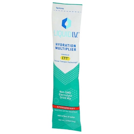 Liquid I.V. Hydration Multiplier Strawberry Electrolyte Drink Mix, 0.56 Ounce, 8PK LVS8006