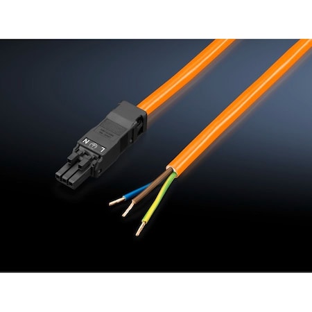Rittal Sz Connection Cable, For Power Supply, 3-Pole, 100-240 V L: 3000 Mm, Ul 2500500