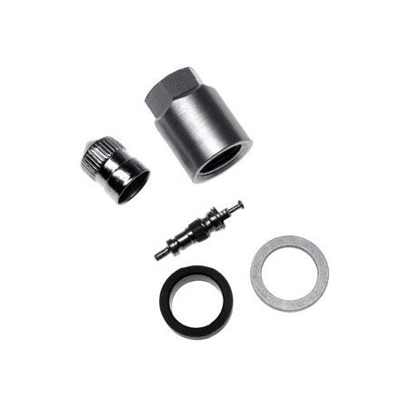 Schrader Tpms Solutions TPMS SERVICE PACKS Without Sensor Rubber Body Aluminum Valve Stem Electroless Nickel Plated Valve 20032