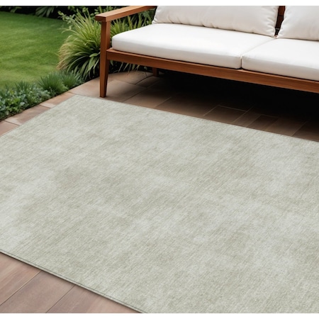 Homeroots 9' X 12' Beige Washable Indoor Outdoor Area Rug 598798