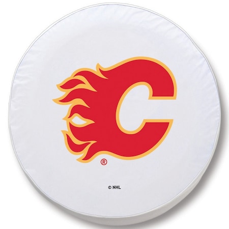 Holland Bar Stool Co 31 1/4 x 12 Calgary Flames Tire Cover TCCCalFlaWT