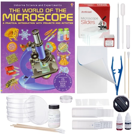 Amscope Compound Microscope Accessory and Book Kit: Preparation and Culturing AK-MSP02