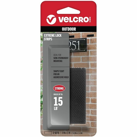 Velcro Brand Textile, Acrylic Foam Tape 5345, 1in W, Black VEL-30642-USA