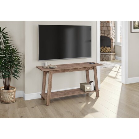 Monarch Specialties Tv Stand, 42 Inch, Console, Storage Shelves, Living Room, Bedroom, Laminate, Brown I 2736