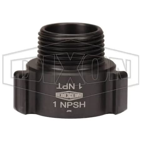 Dixon Style N37 Rocker Lug Hydrant Adapter, 1 in, FNPSH x MNPT Connection, Aluminum, Hardcoat Anodized N37-10S10T