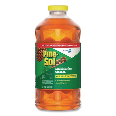 Pine-Sol CloroxPro Multi-Surface Cleaner Disinfectant Concentrated, Original Pine, 80 oz Bottle 60606EA
