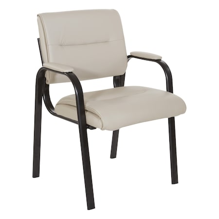 Office Star Products Visitors Guest Chair, Taupe/Black FL10274-u21
