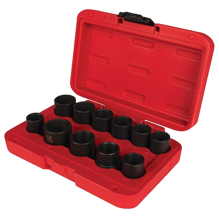 Performance Tool 11 pc. Master Lug Nut Socket Set, Impact Grade, SAE/Metric, 1/2 in. Drive M991