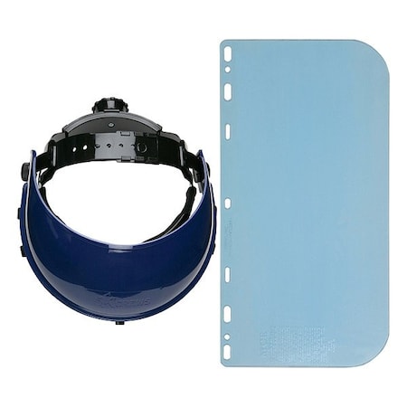 Mcr Safety Faceshield Assemblies, Clear Visor, 8 in Height, Ratchet Suspension 103560