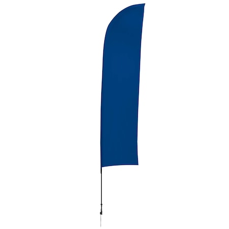 Showdown Displays 10.5 Ft Solid-Color Value Blade Sail Sign Kit (Single-Sided With Spike Base) - Royal 191548-ROYA