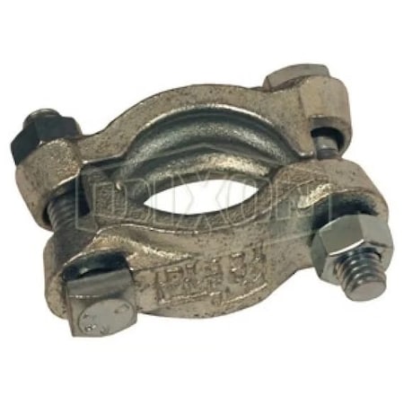 Dixon Double Bolt Clamp, 1-8/64 to 1-12/64 in Nominal, Iron Band J48
