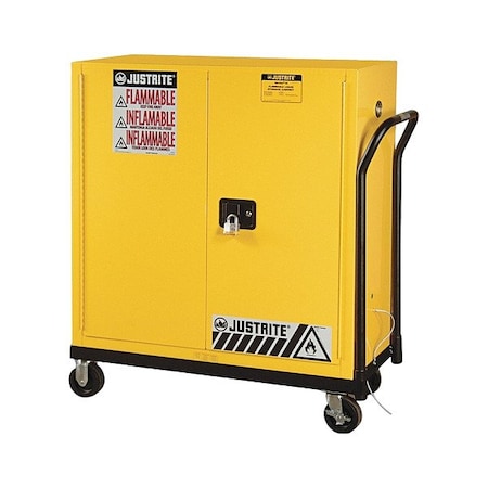 Justrite Cabinet Rolling Cart, Steel, 43-1/4 In. W 84001