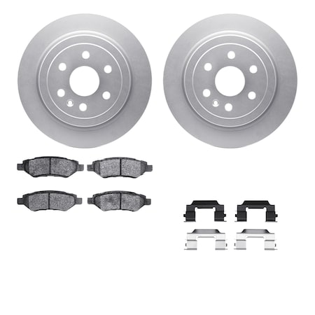 Dynamic Friction Co DFC GEOSPEC Coated Rotors with 5000 Brake Pads - Ceramic and Hardware 4512-46145