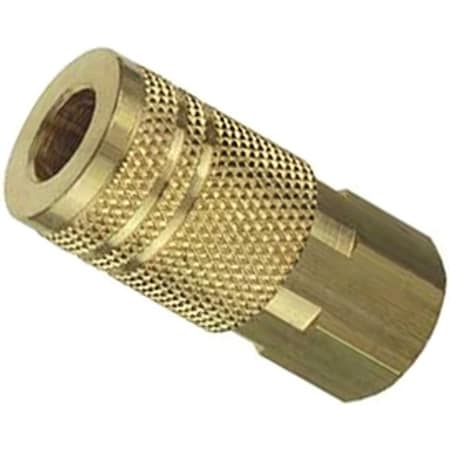 Tru-Flate Coupler, 3/8 in, FNPT, Brass 13-237