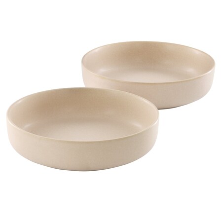 Soho Lounge Bryant Park 2 Piece 8 Inch Stoneware Dinner Bowl Set in Beige 750123476M