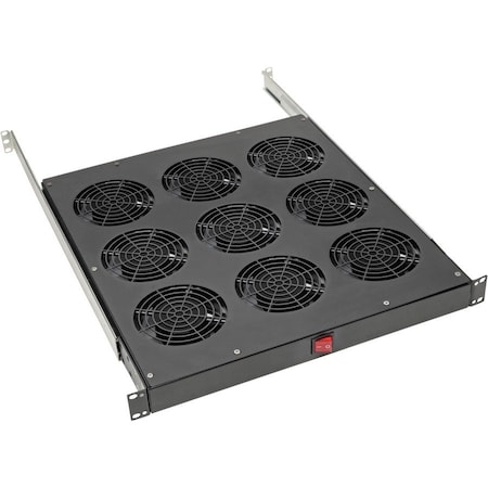 Eaton Tripp Lite Series Fan Tray for 19 in. Racks - 1U, 9 120V High-Performance Fans, 864 CFM, C14 Inlet SRFANTRAY9