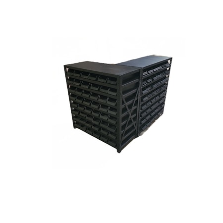 Zmg Fasteners Plus Shelf Pan Organizer - 9 Shelf, Steel, Black ZMG0017