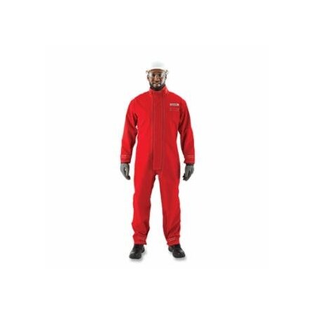 Alphatec 66-667 Breathable Polyester Coveralls, Red, Medium, 5PK 012-66-667-M