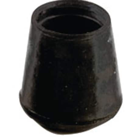 Shepherd Hardware Furniture Leg Tip, Round, Rubber, Black, 5/8 in Dia 9759