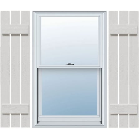 Ekena Millwork Timberthane Faux Rustic Three Board Spaced Board-n-Batten Faux Wood Shutters, 17 1/8W x 47H, PR FBS06S17X047RUF