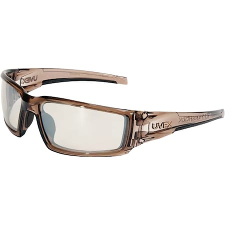 Uvex Full Frame Safety Glasses w/Smoke Brown Frame, SCT Reflect 50 Anti-Scratch and Hardcoat Lens S2963