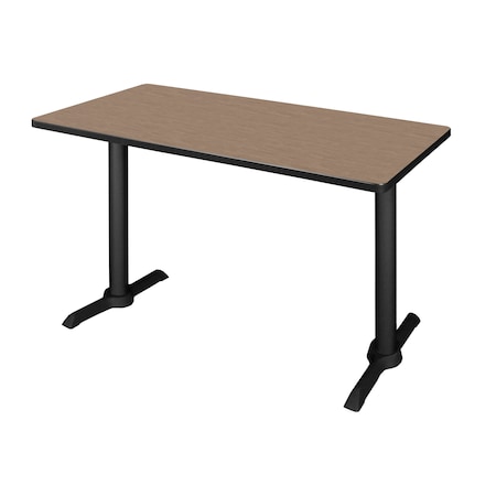 Regency Cain T-Base Training Seminar Table, 48 in W, 24 in L, Noble Oak MTRCT4824NO