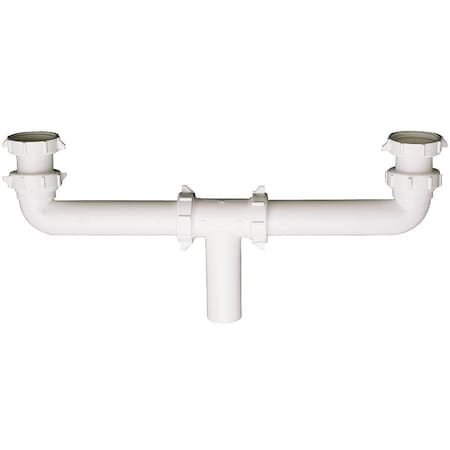 Do It Best 1-1/2'' x 16'' White Polypropylene Center Outlet Waste DIB20930