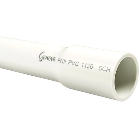 Genova JM Eagle SDR Series Pipe, 112 in, 20 ft L, Solvent Weld, PVC 27615