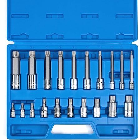 Neiko XZN Triple Square Bit Set, Extra Long , Tamperproof 10057A