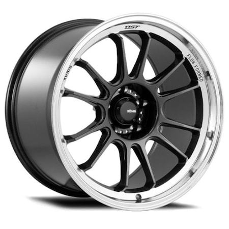 Newalthlete 15 x 8 in. Hypergram 4 x 100 mm ET35 Wheel, Metallic Carbon with Machined Lip NE3882819