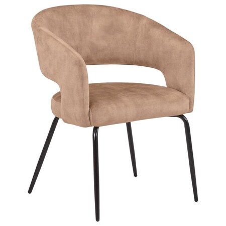 Leisuremod Gavin Series Modern Chair Black Frame in Light Brown GDC52LBR