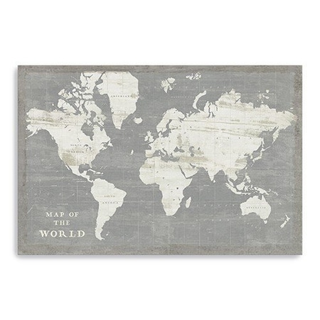 Homeroots Minimalist World Map Unframed Print Wall Art 399046