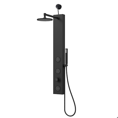 Anzzi Beverly Series 43 in. 3-Jetted Shower Tower with Heavy Rain Shower and Body Jets SP-AZ080MB