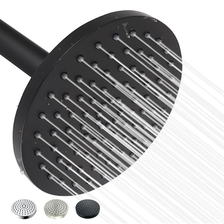 Supply Giant Shower Head, High Pressure Single Function Rainfall Showerhead, 2.5 GPM, 8in Face Diameter 74-902-NC