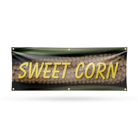 Signmission Sweet Corn, 24 Inch x 72 Inch, Vinyl Banner B-72-30876