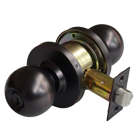 Ecs Hardware Commercial Door Knob Set, 2-3/4 Standard Backest, Oil Rubbed Bronze, Entrance, Grade 2 ECSH-CDK201-ORB-ET
