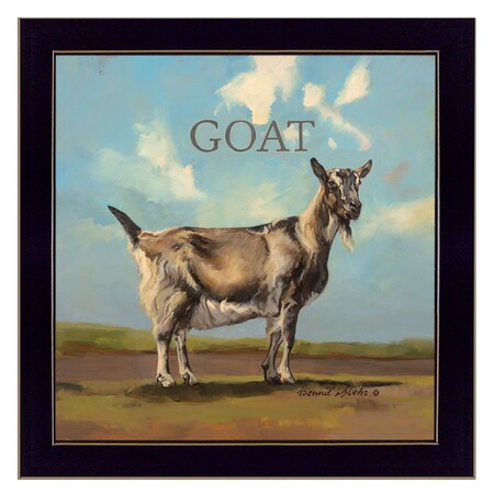 Homeroots Gracey the Goat Black Framed Print Wall Art 404829